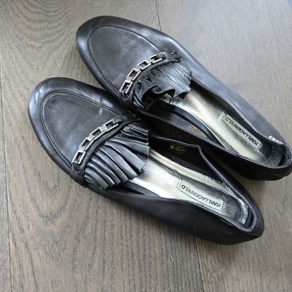 Karl Lagerfeld Black Loafers Size 39 (8 US) - Picture 4 of 5